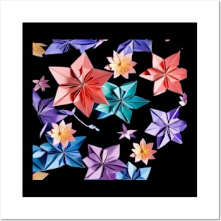 Origami Larkspurs - PanfurWare LLC Posters and Art